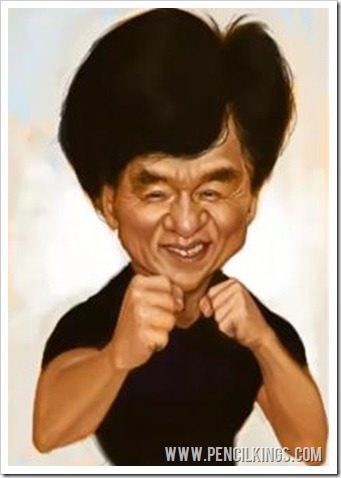 drawing caricatures jackie chan sycra yasin
