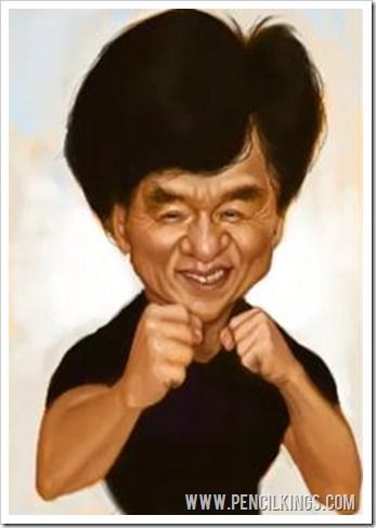 caricature drawing jackie chan