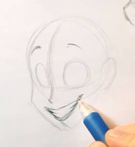 how to draw a smile sketching