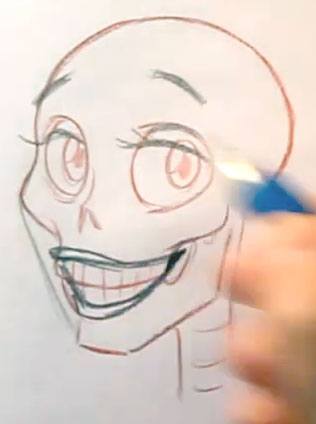 draw a smiling face eyes and teeth