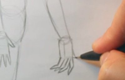 draw realistic hands hand sketch