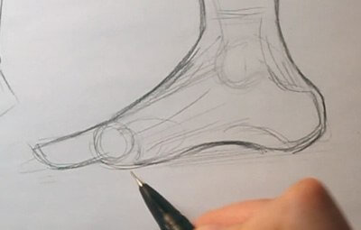 how to draw a foot feet anatomy