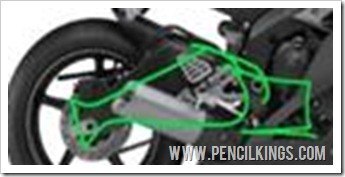 motorbike drawing swingarm