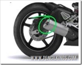 motorbike drawing exhaust