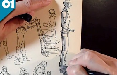 drawing crowd scenes male figure