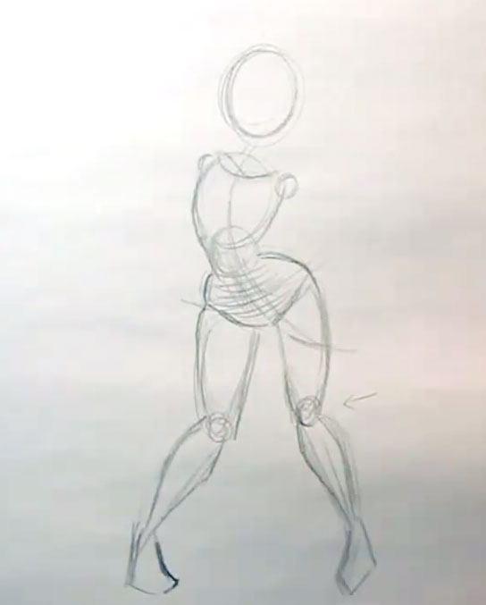 how to draw cartoon girls posing the legs