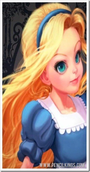 Painting Alice in Wonderland finished piece