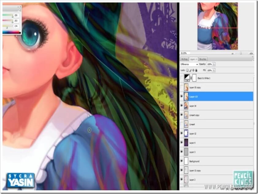 how to paint hair in photoshop cleaning up layers