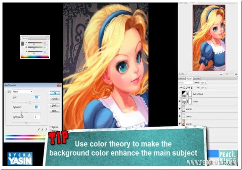 digital art tutorial background color
