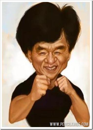 How to make a caricature in Photoshop jackie chan