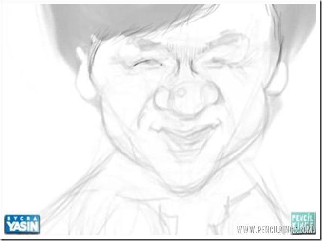 drawing a caricature sketching