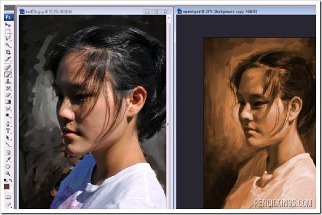 painting portraits in photoshop tonal values