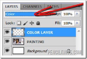 portrait painting in photoshop color layers