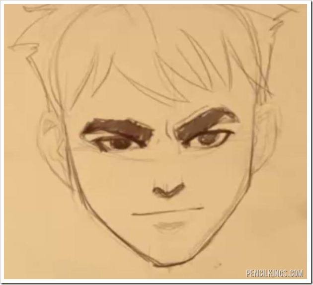 drawing an angry face eyebrows