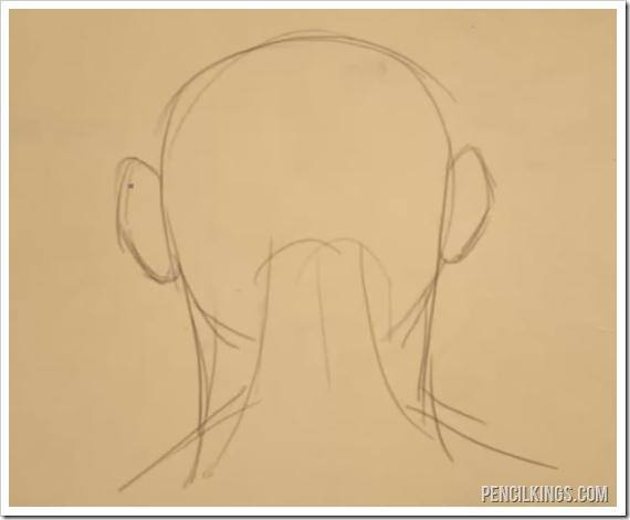 how to draw an ear from the back back of head drawing