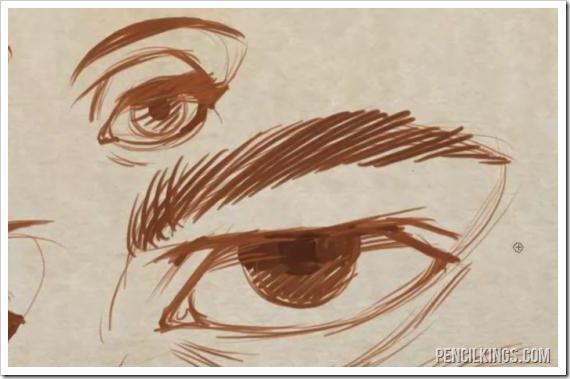 drawing the eye creases example sketch