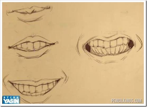 draw a mouth tutorial smiling mouths 