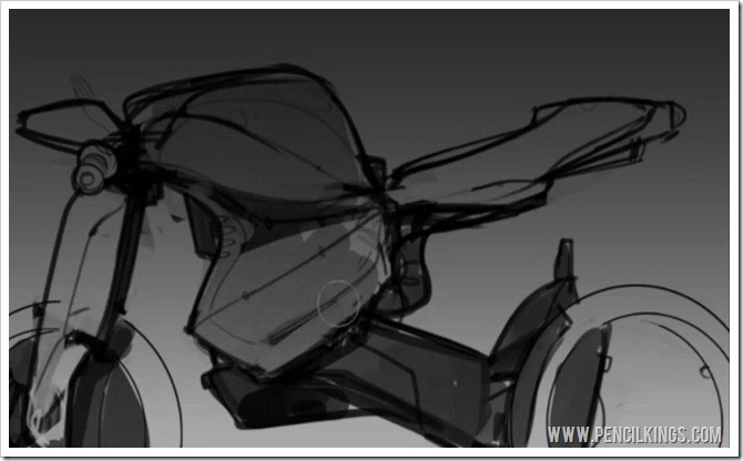 how to draw motorcycles basic shading