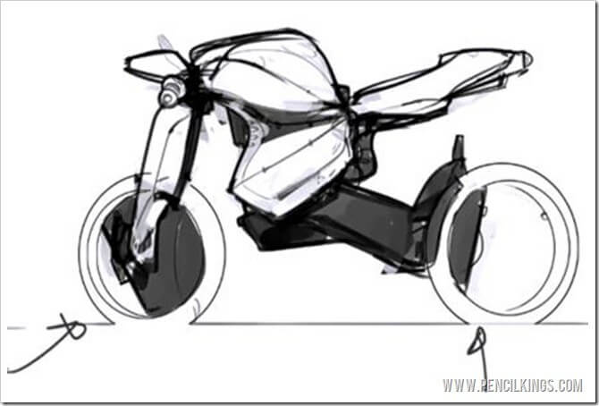 drawing vehicles motorbike shapes