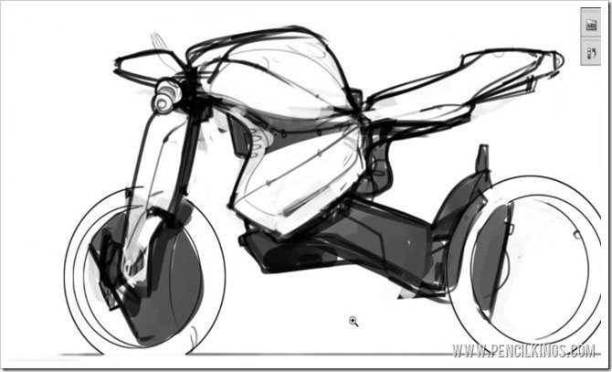 drawing motorcycles shading