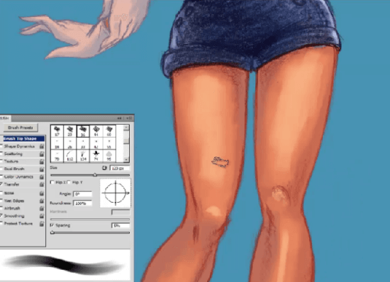 painting a pin-up girl legs