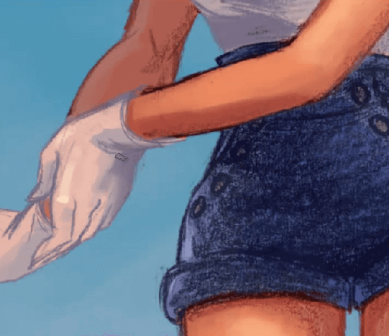 paint a pin-up sailor girl clothing details