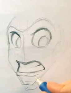 drawing an angry face mouth