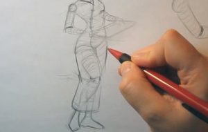 drawing a geisha leg position