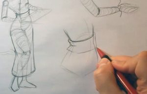 draw a geisha girl waist band