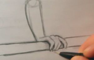 draw realistic hands hand gripping pole