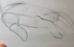 draw hands and feet fingertips