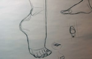 how to draw shoes feet shape