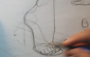 drawing shoes parts of a shoe