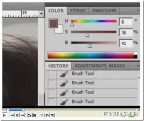 how to draw hair color adjustment