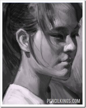 painting portraits using photoshop final painting