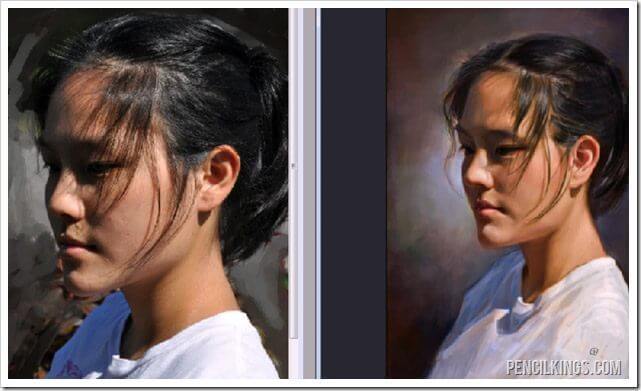 portrait painting in photoshop reference photos