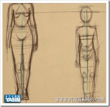 how to draw a girl adult and child proportions