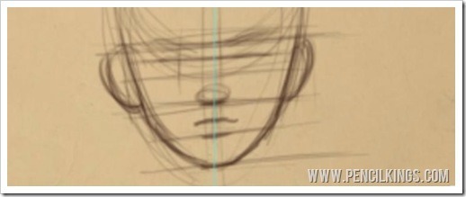 drawing cartoon face lips position