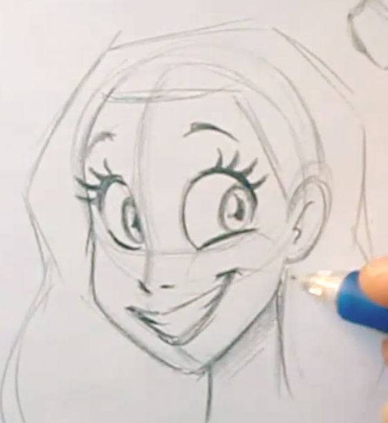 how to draw smiling lips final sketch