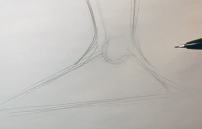 drawing feet basic shape