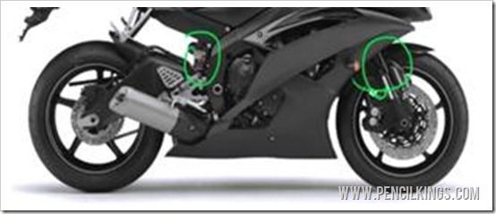 draw motorbikes suspension