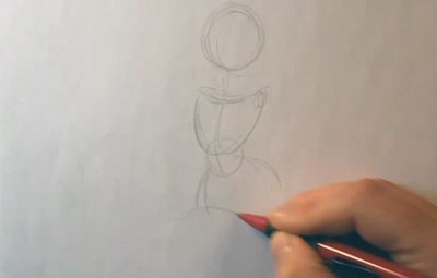 how to draw a sailor pin up rough sketch