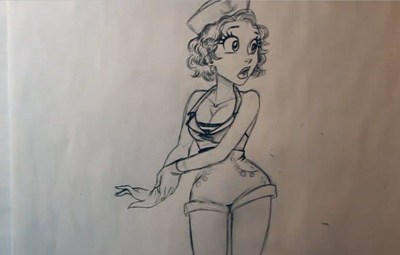 how-to-draw-a-pin-up-girl-final-sketch