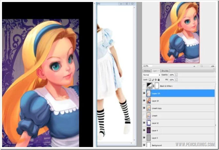 how to paint hair in photoshop layers