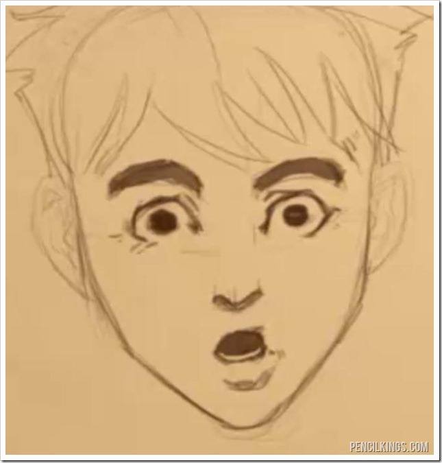 drawing a shocked mouth open mouth