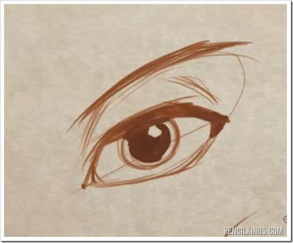 how to draw realistic eyes corners of eye