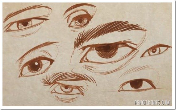 drawing basic eyes finished eye drawings