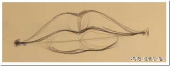 drawing lips tutorial upward view