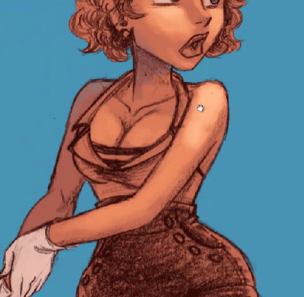 painting a pin-up girl digital art skin tones