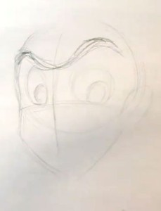 how to draw an angry face basic head shape